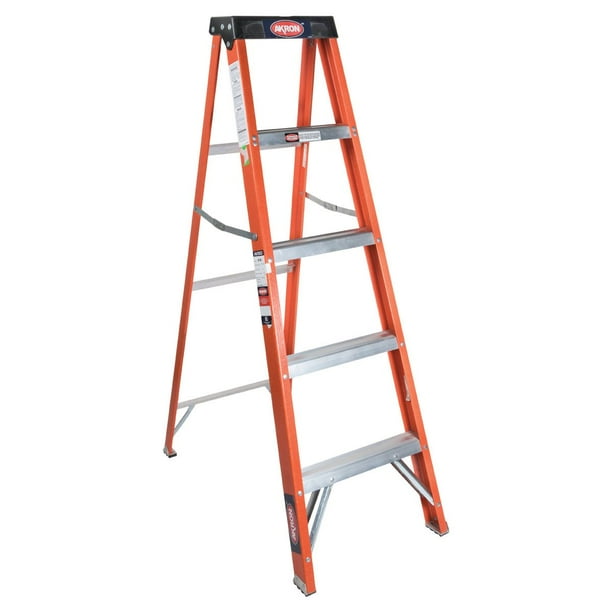 Escalera Tijera Fibra De Vidrio Pleg Akron 4 Escalones 81-55 90kg< Akron Herramientas Escalera Tijera Fibra de Vidrio Tipo III