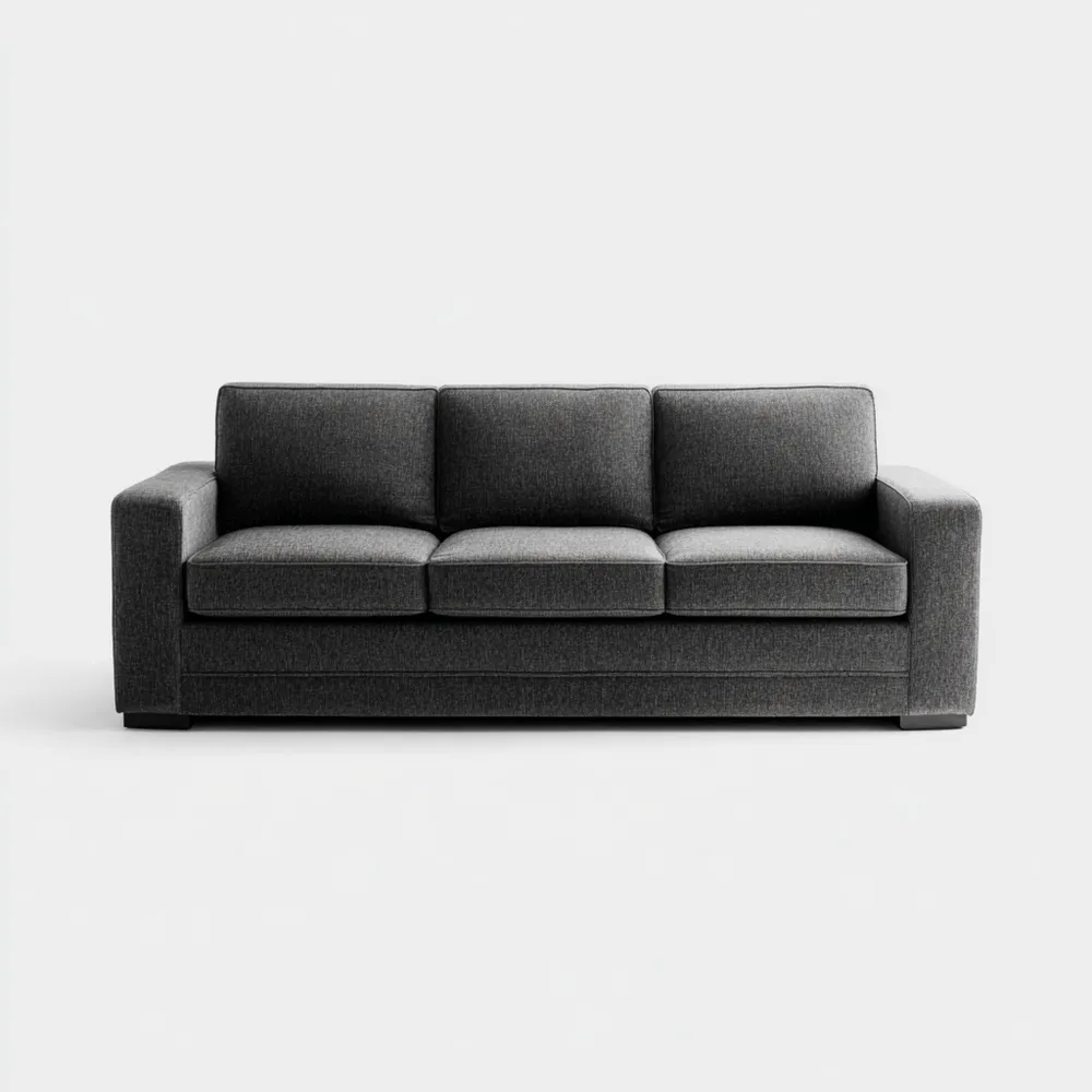 3-Sitzer-Sofa Stoff 200x90x85 cm – Dunkelgrau – Moderner Stil-Nestiluxe