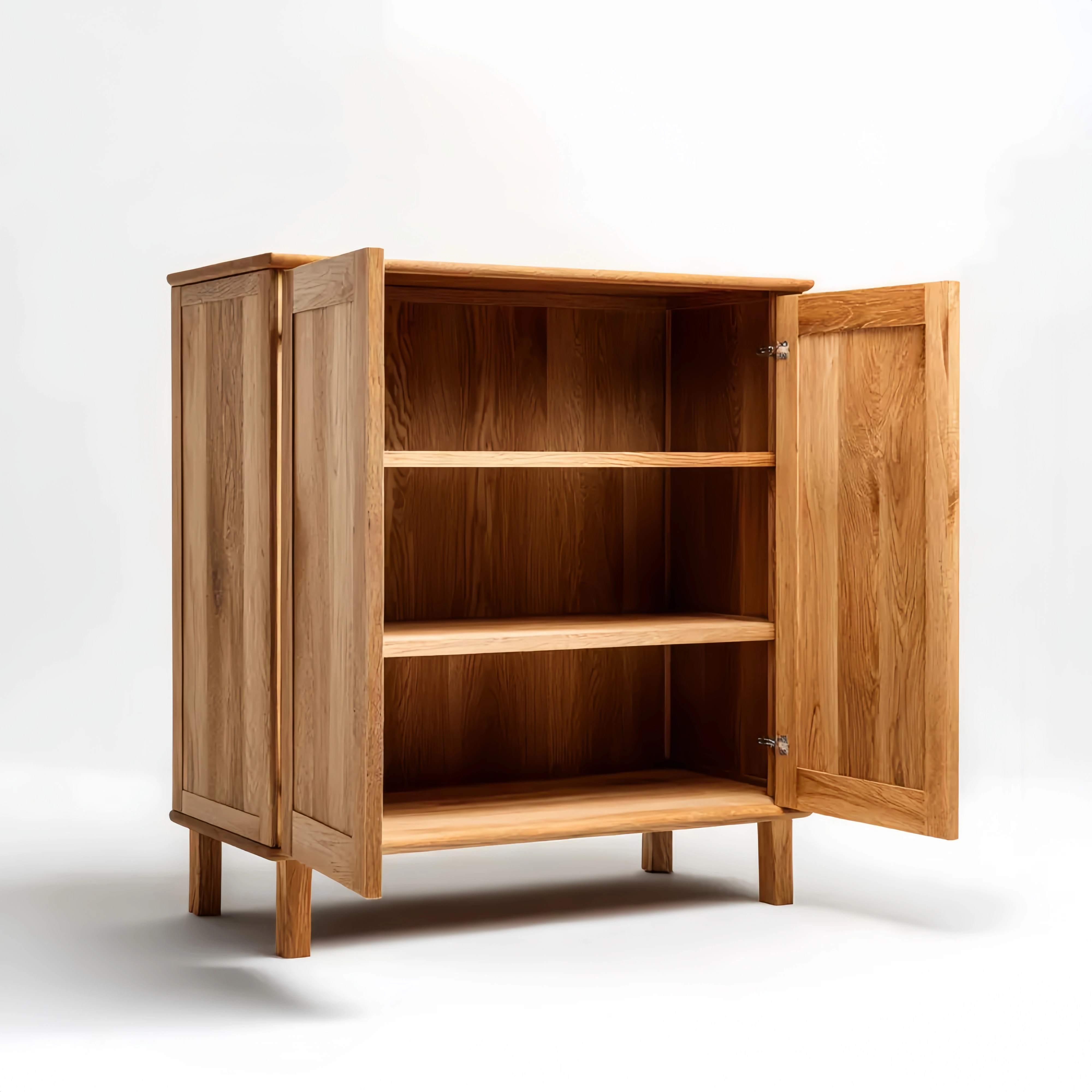 Aufbewahrungsschrank Massivholz 80x40x120 cm - Eichenoptik - Klassisches Design