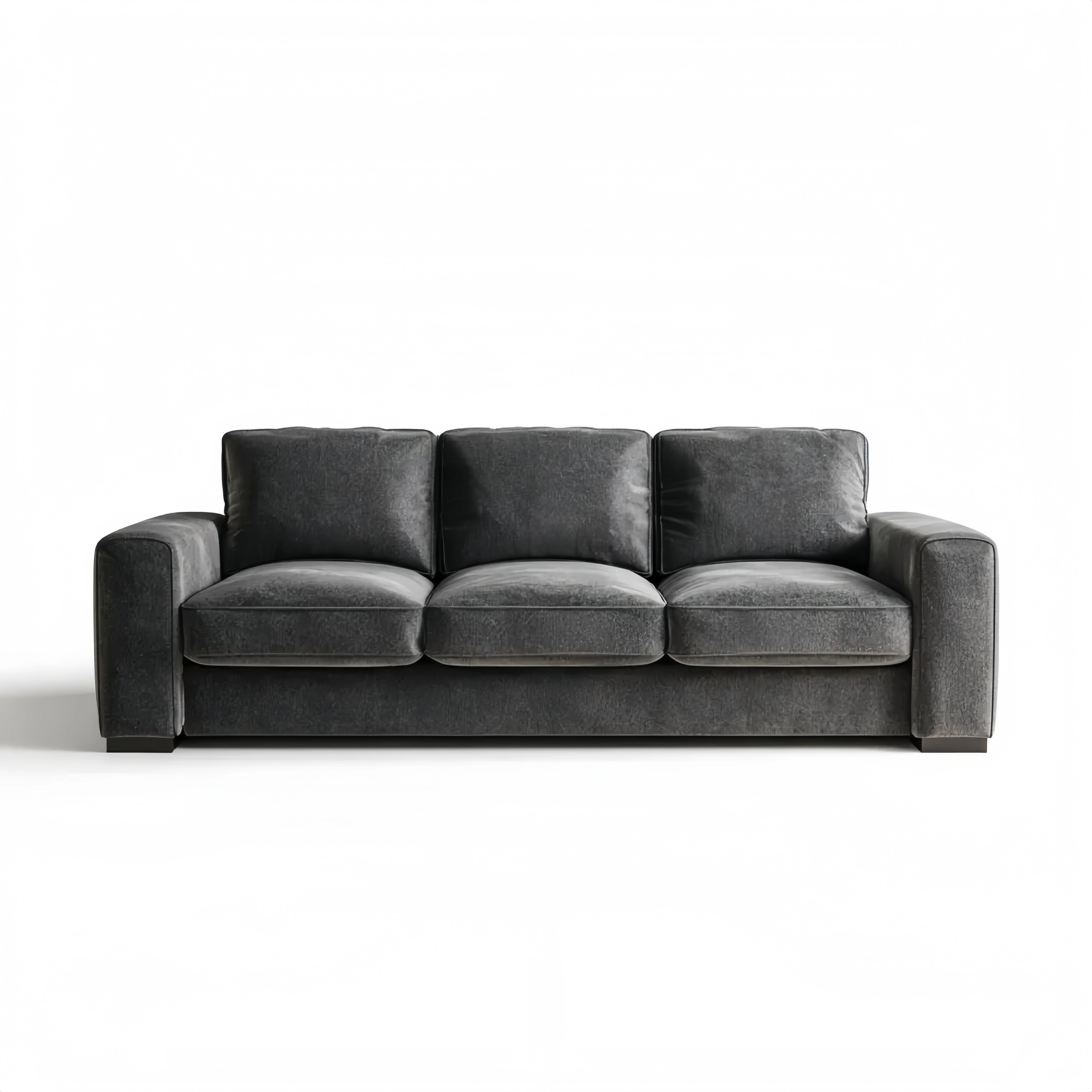 3-Sitzer-Sofa 220x95x85 cm Stoffbezug – Dunkelgrau – Modernes Design