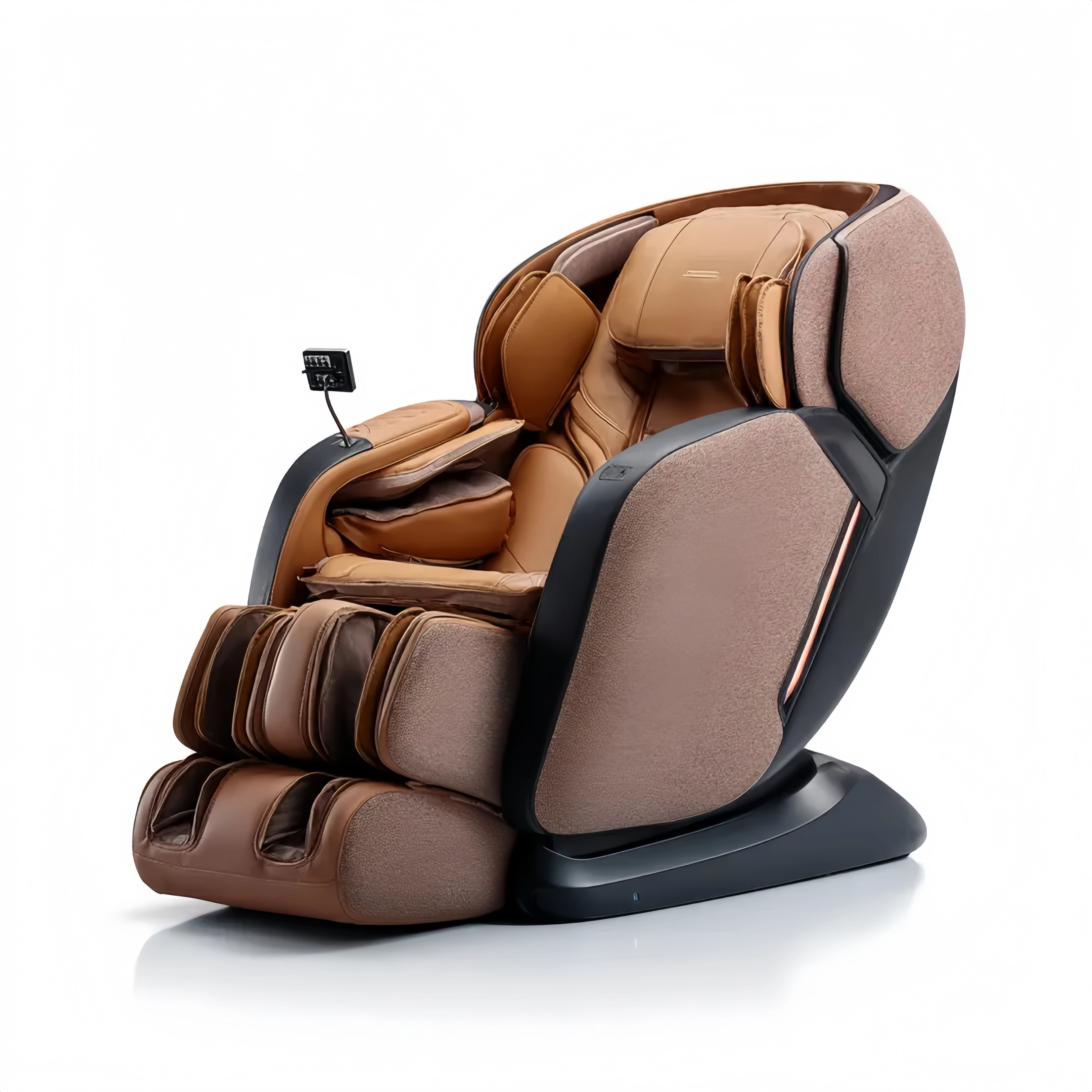 Massagesessel 140x76x115 cm Kunstleder Beige/Braun - Ergonomisches Design