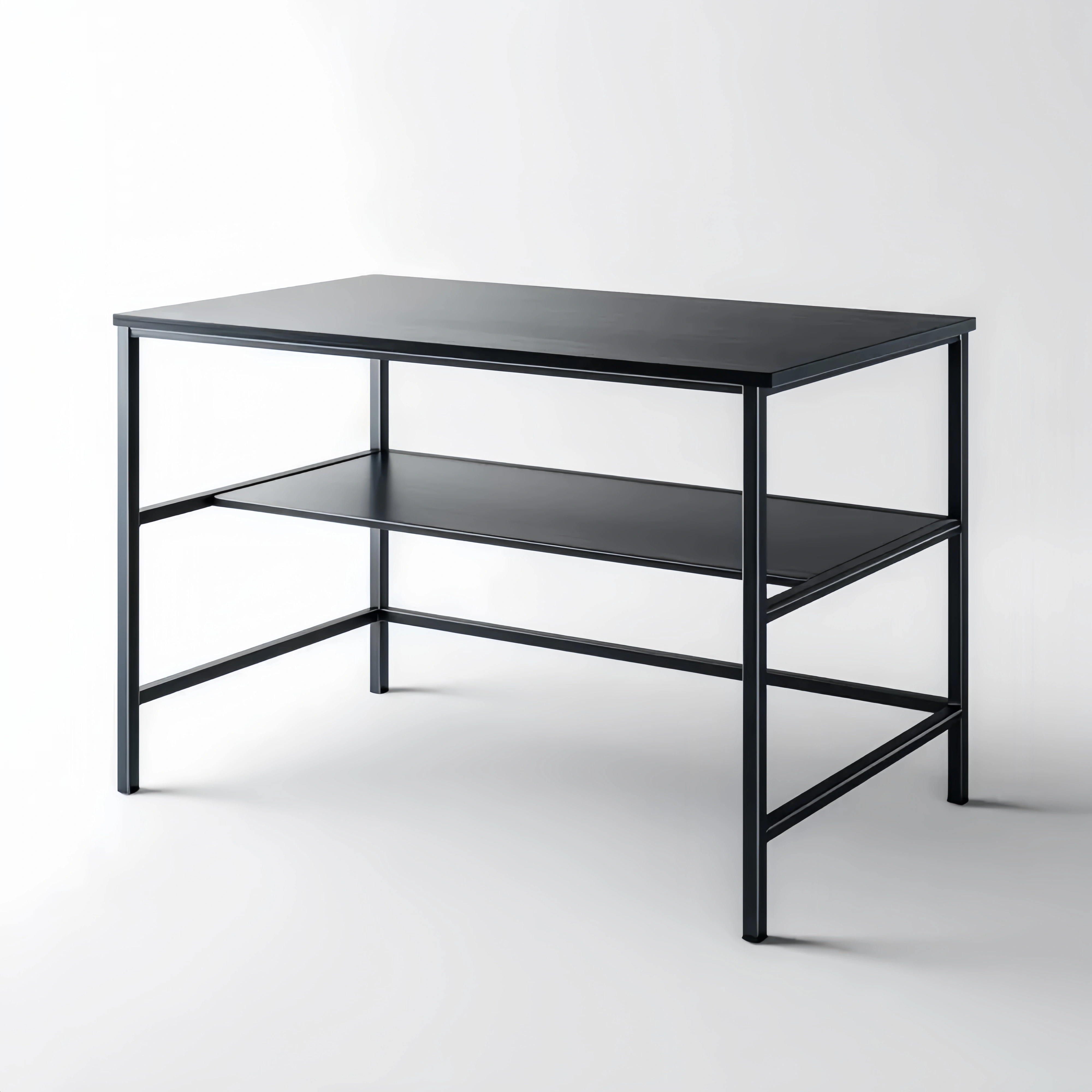 Schreibtisch Metallrahmen 120x60x75 cm – Schwarz – Minimalistisches Design