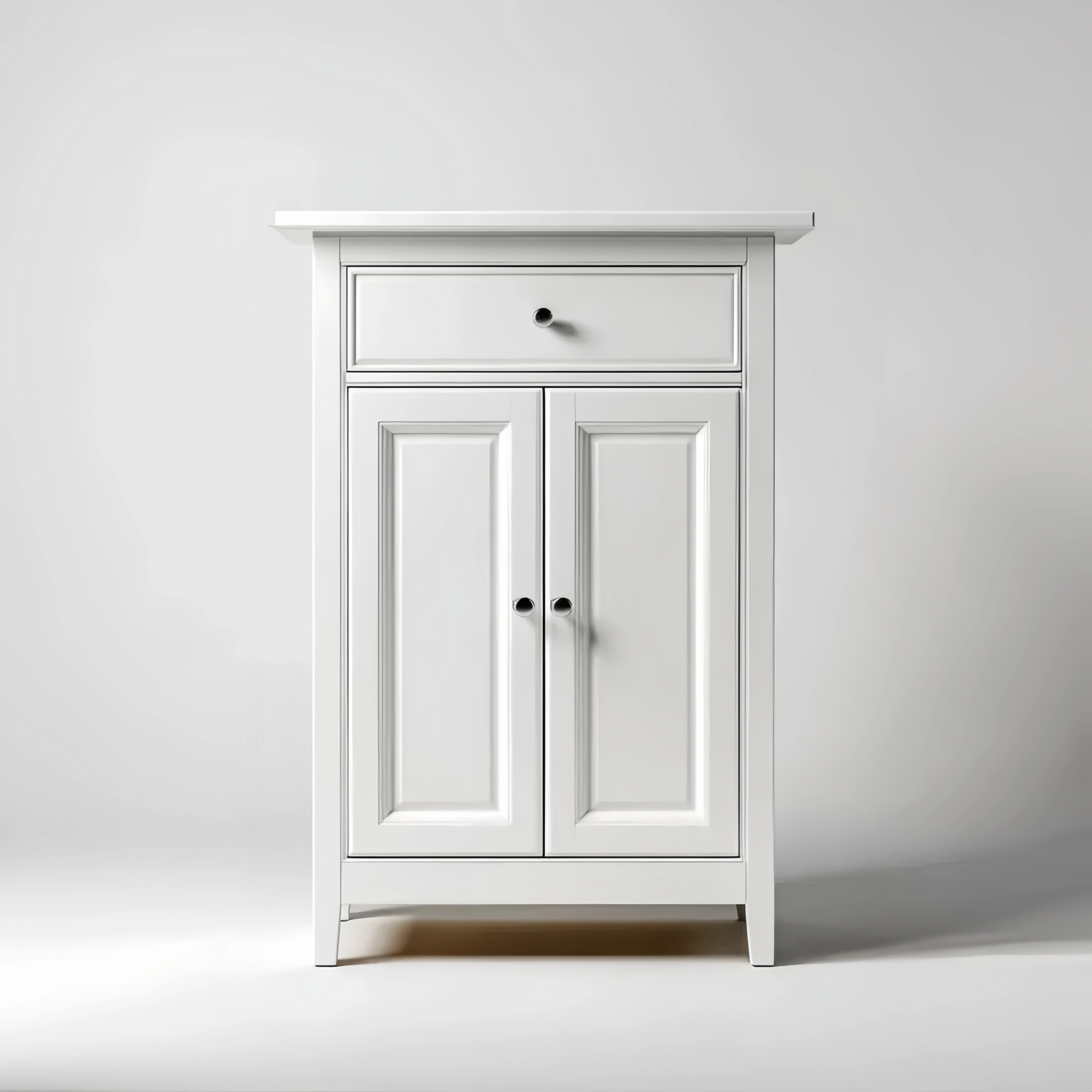 Klassischer Aufbewahrungsschrank Holz 80x40x120 cm – Weiß