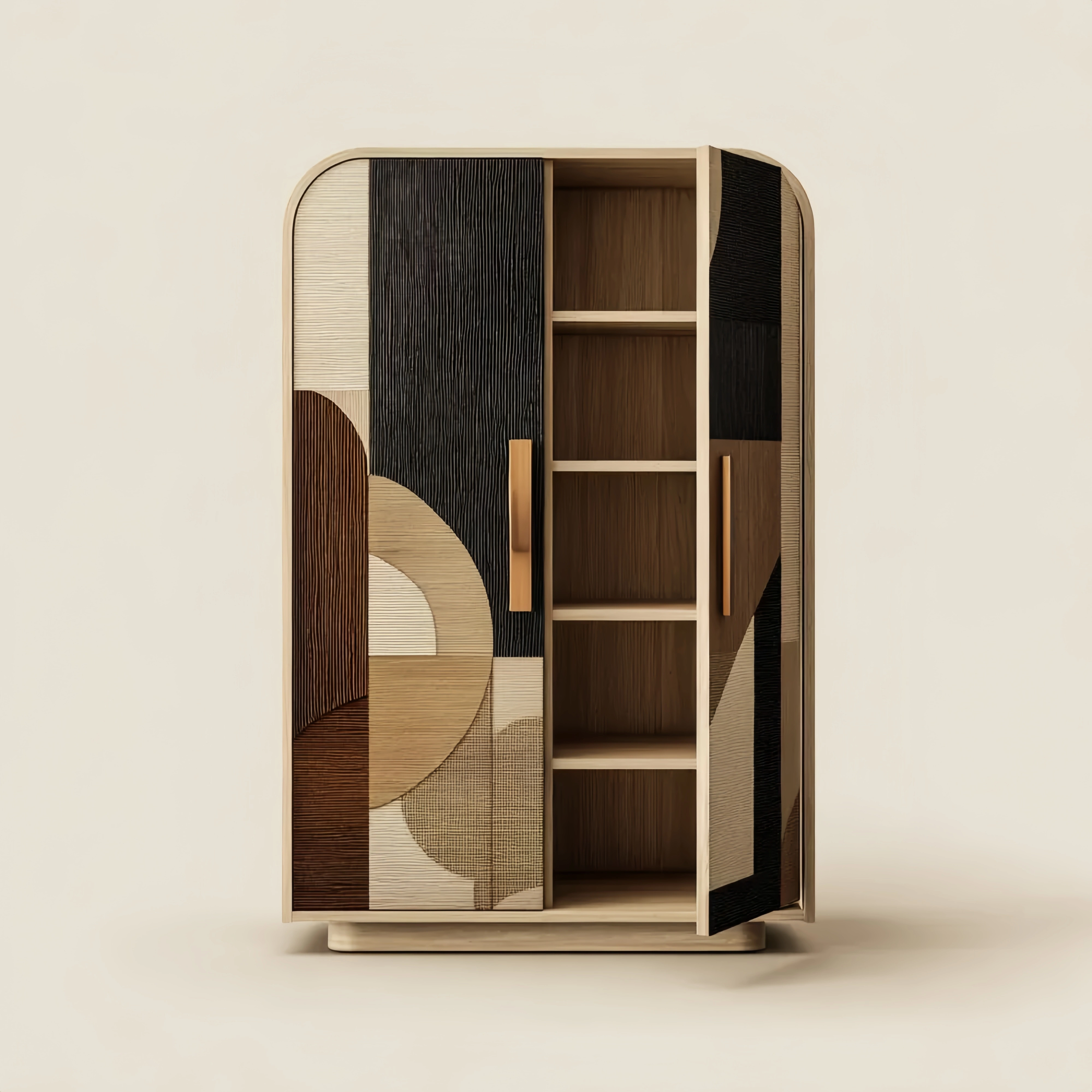 Aufbewahrungsschrank Holz 90x45x180 cm - 5 Regalböden - Modernes Design