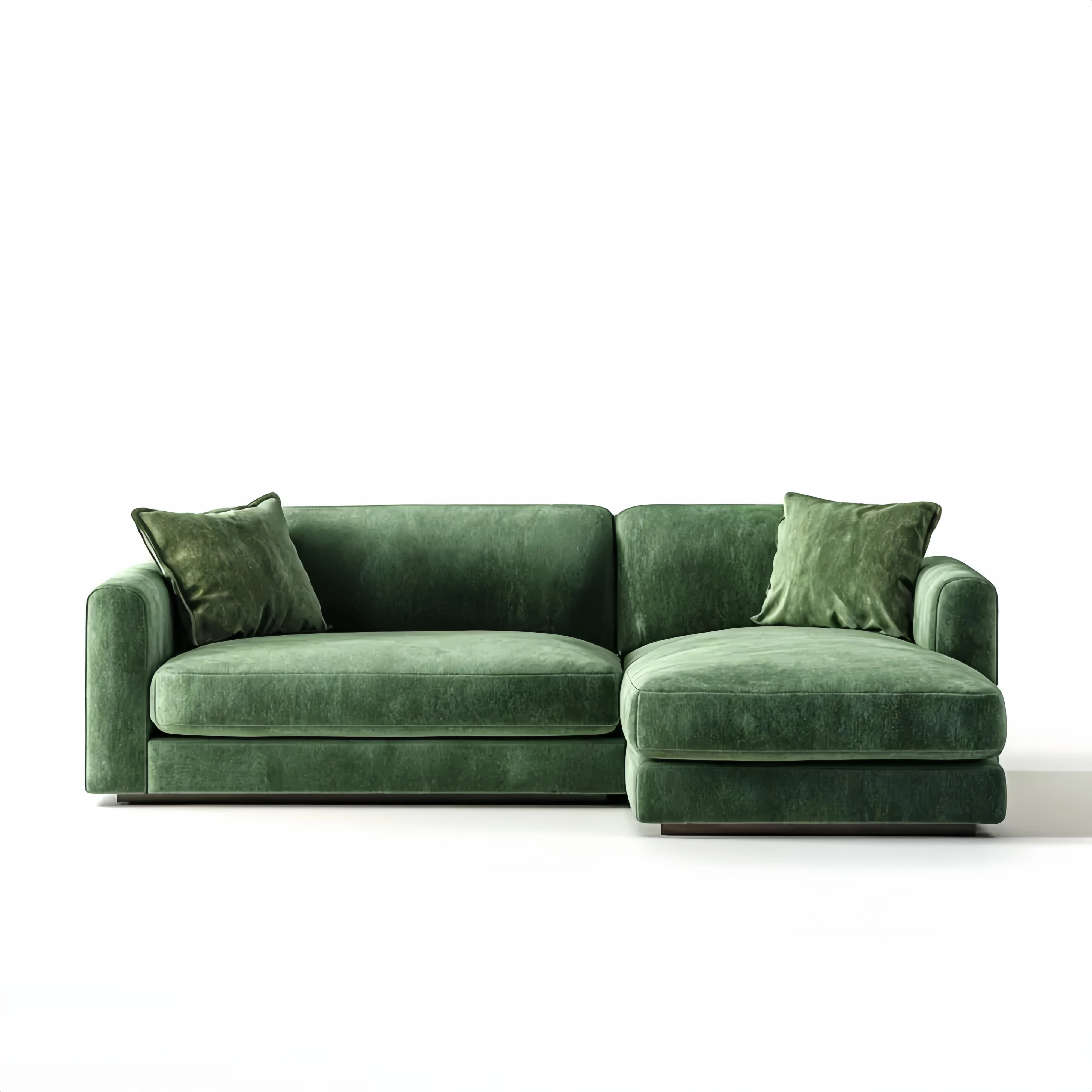 Ecksofa Samt 200x85x90 cm - Grün - Modernes Design