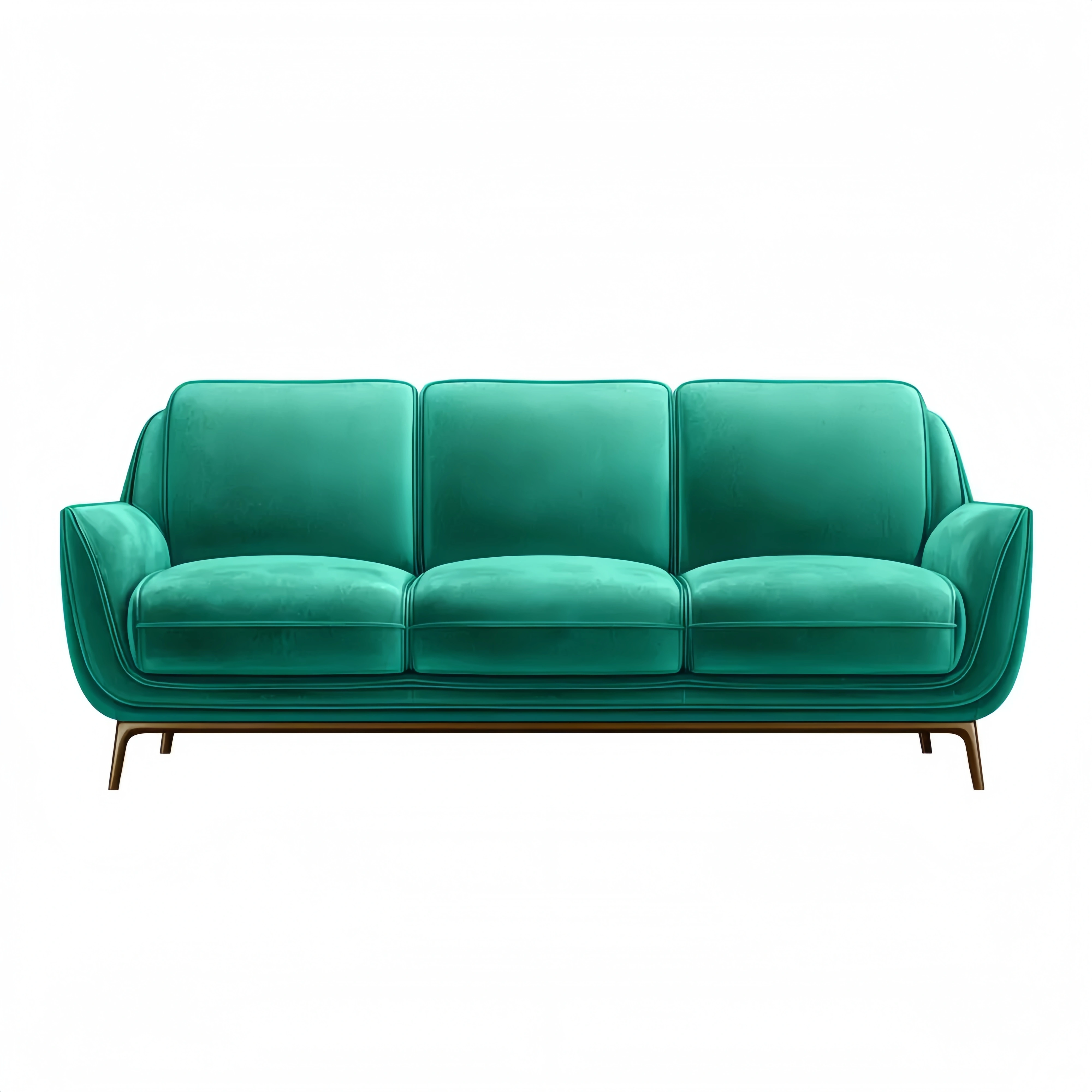3-Sitzer-Sofa Samt Grün 210x90x85 cm - Moderne Eleganz