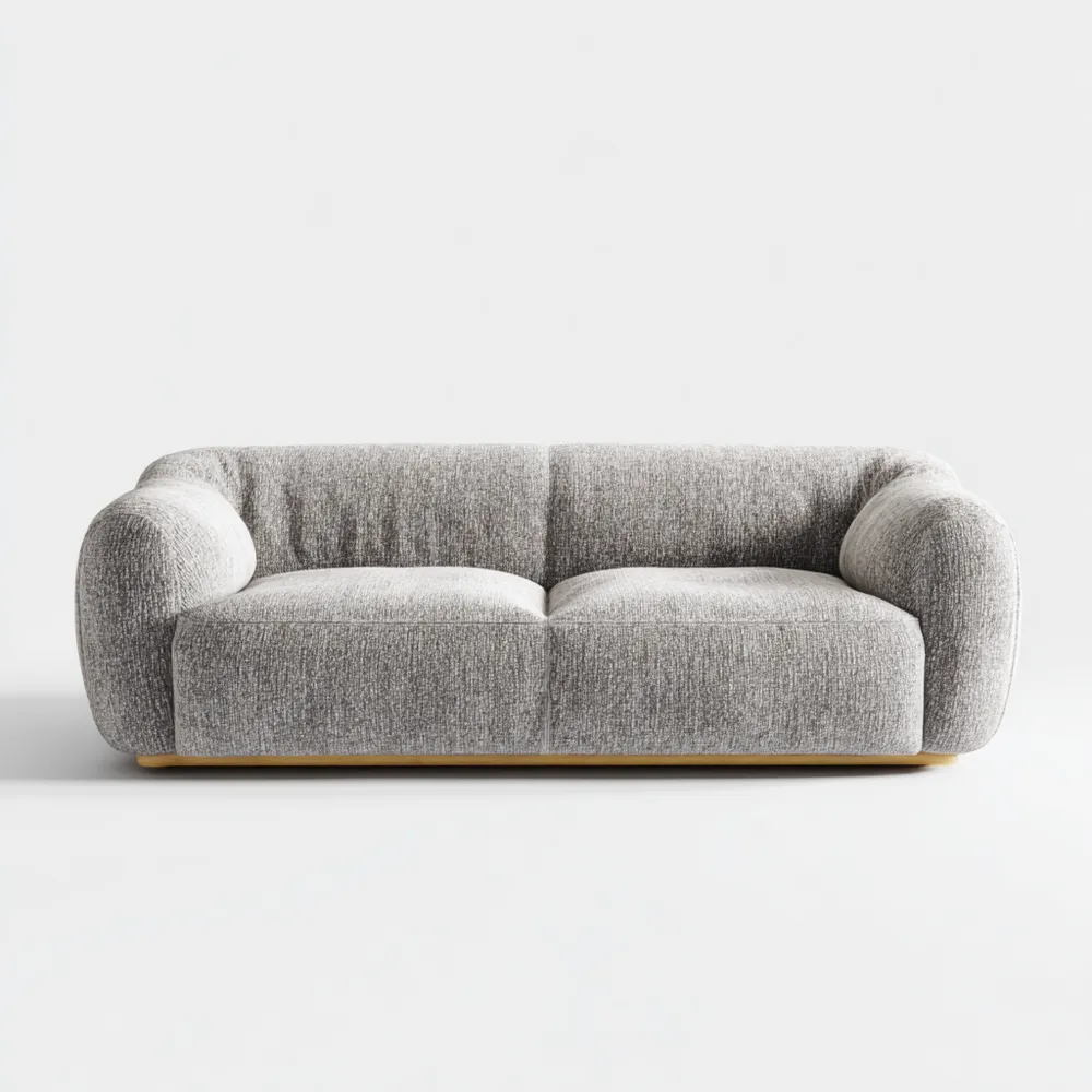 Divano due posti in tessuto 200x100x75 cm - Grigio - Design moderno-Calmspatial