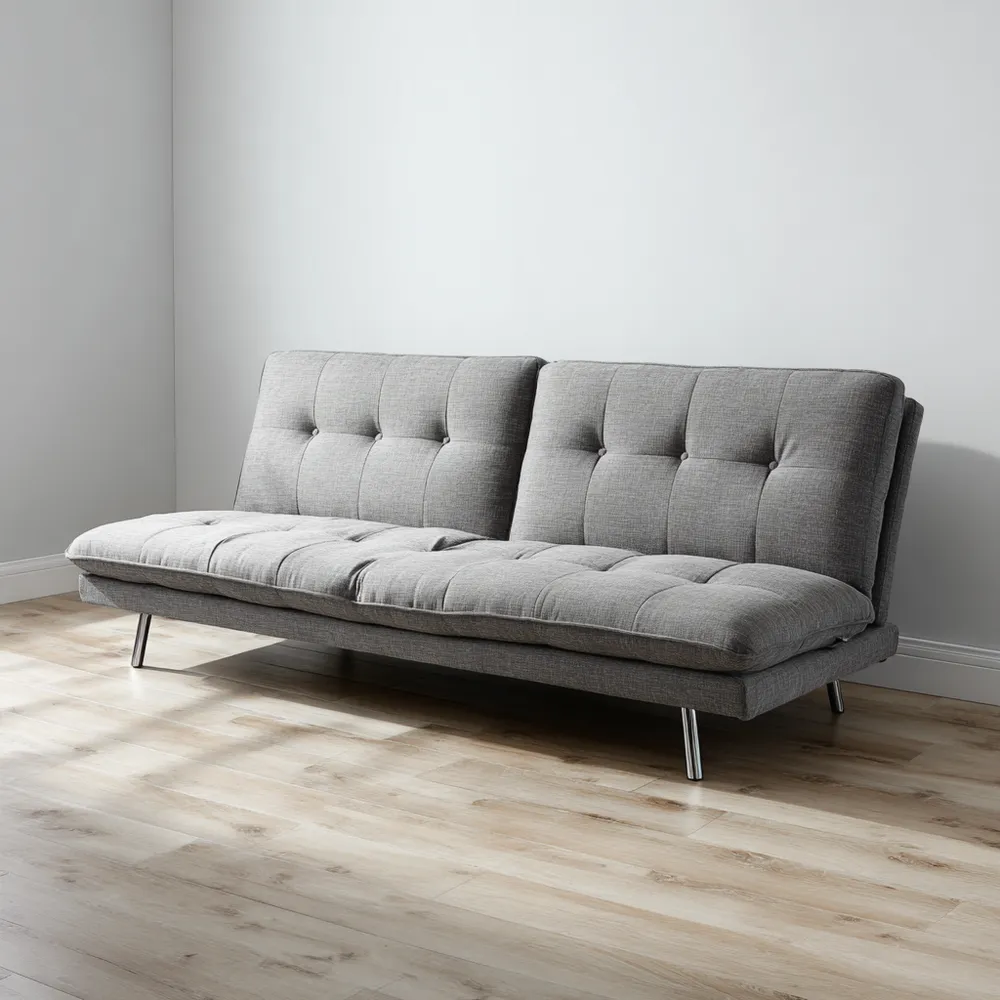 Divano Letto Due Posti 180x85x75 cm - Tessuto Grigio-Calmspatial