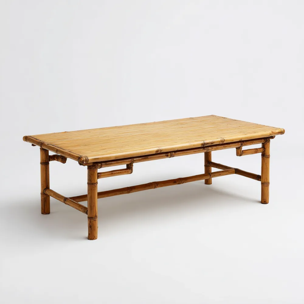 Tavolino da caffè in bambù 120x60x40 cm - Design naturale-Calmspatial