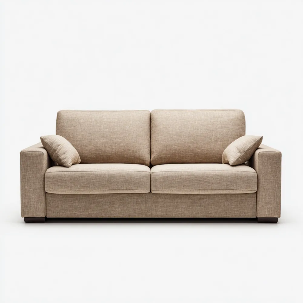 Divano due posti tessuto 180x90x85 cm - Beige - Design moderno-Calmspatial