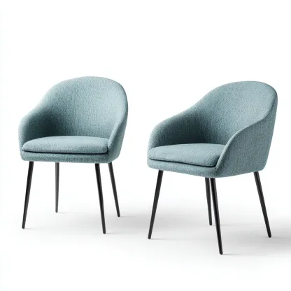 Sedia da pranzo tessuto 55×50×80 cm – blu – design moderno-Nestgonest