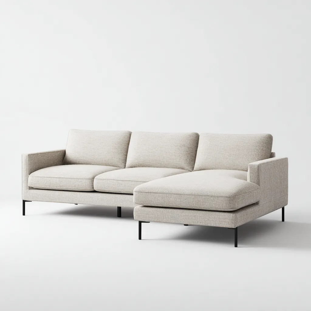 Divano angolare tessuto 285×160×85 cm – beige – design moderno-Nestgonest