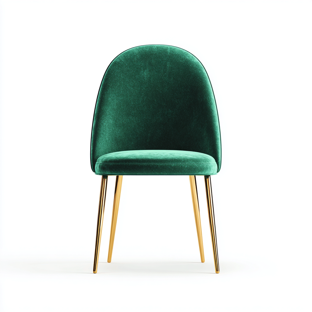 Sedia da pranzo in velluto 49×46 cm – verde – adatta alla sala da pranzo – design moderno-Nestgonest