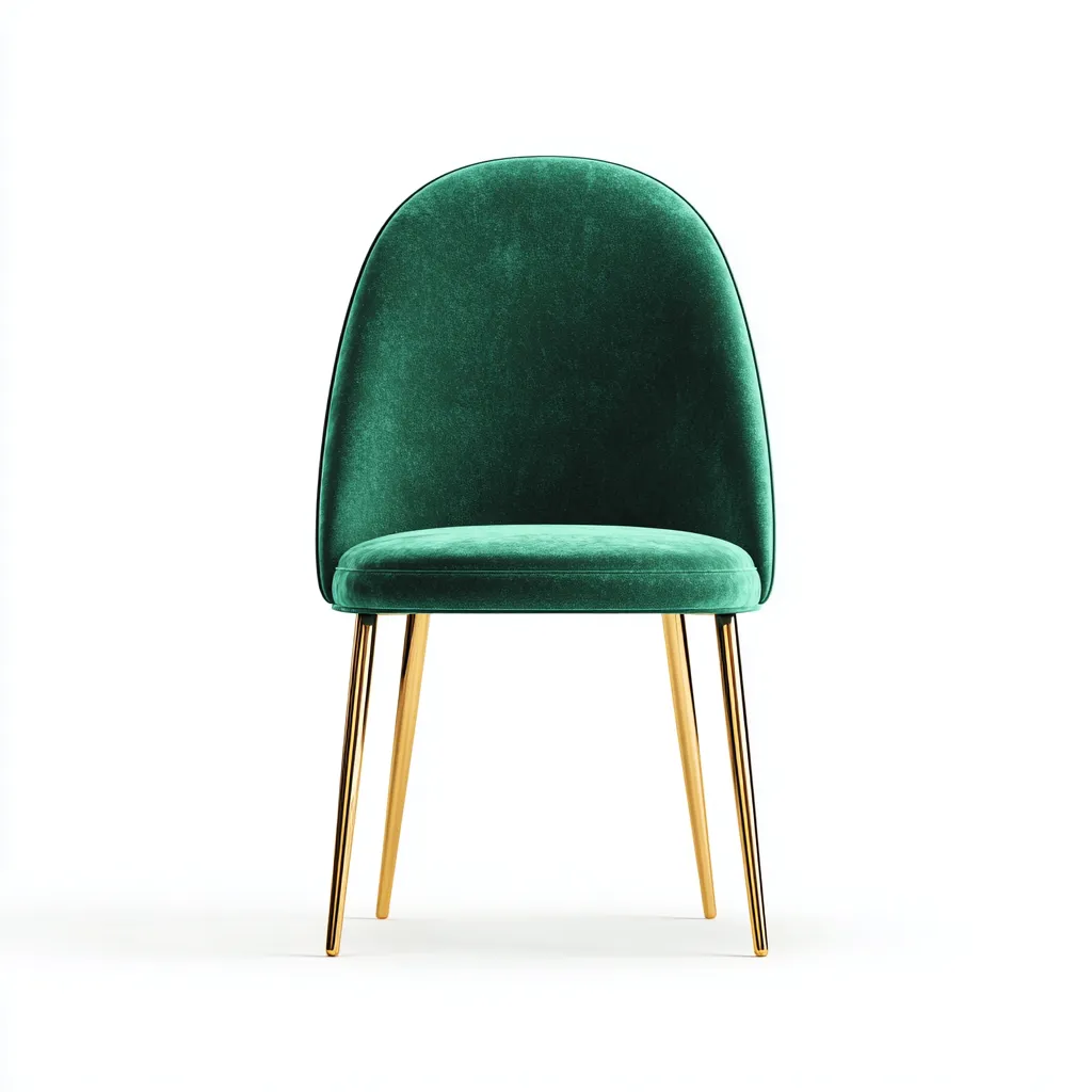 Sedia da pranzo in velluto 49×46 cm – verde – adatta alla sala da pranzo – design moderno-Nestgonest