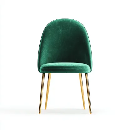 Sedia da pranzo in velluto 49×46 cm – verde – adatta alla sala da pranzo – design moderno-Nestgonest