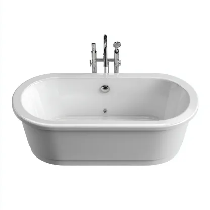 Vasca da bagno freestanding in acrilico 168×78 cm – bianco – adatta al bagno – design moderno-Nestgonest
