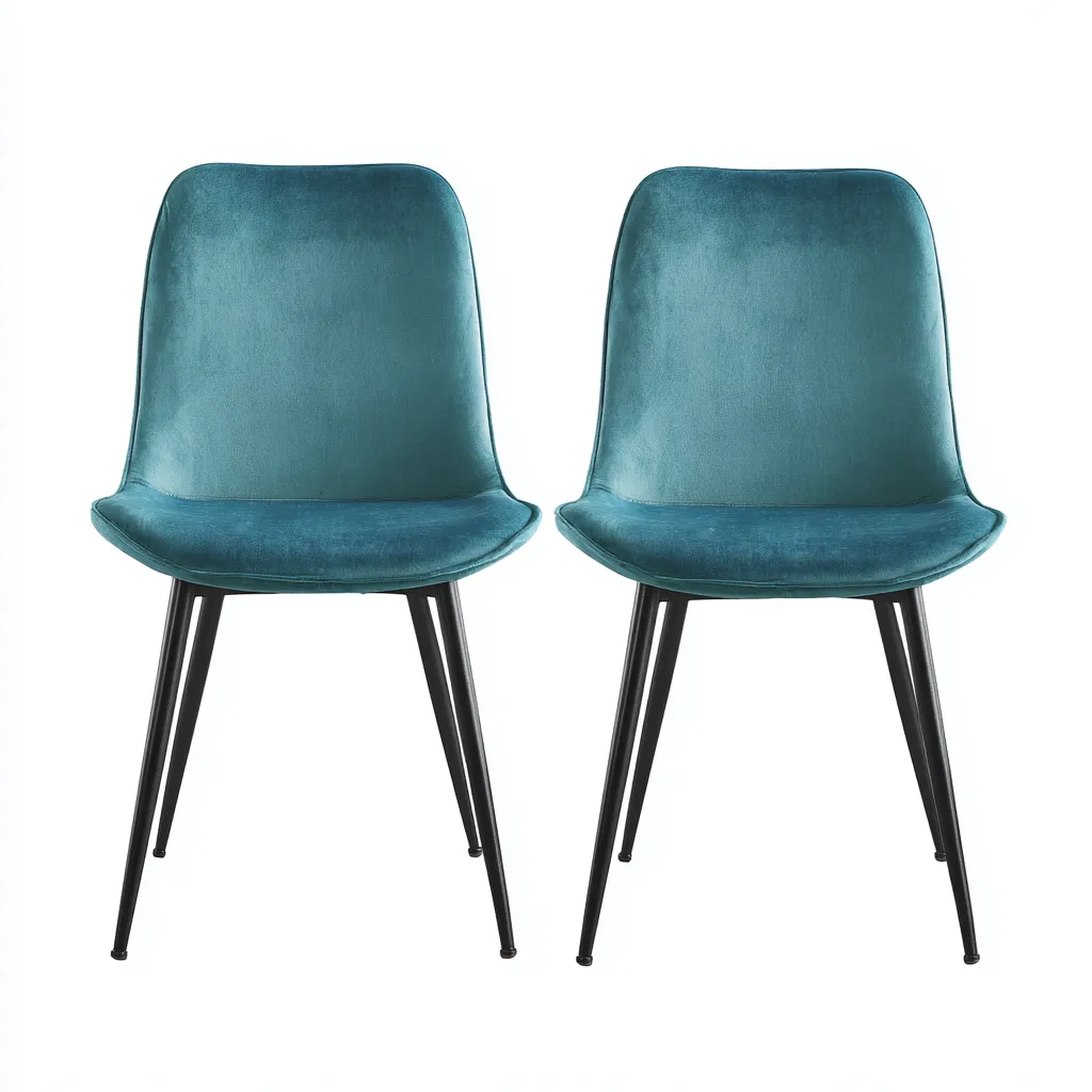 Sedia da pranzo velluto 50×45×82 cm – blu – design moderno-Nestgonest