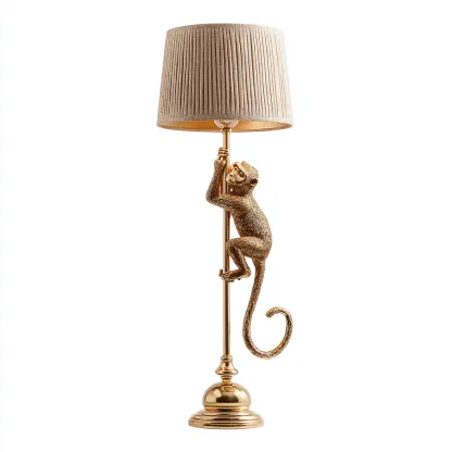 Lampada da terra in metallo con decorazione animale 28×28 cm – oro – adatta al soggiorno – design decorativo-Nestgonest
