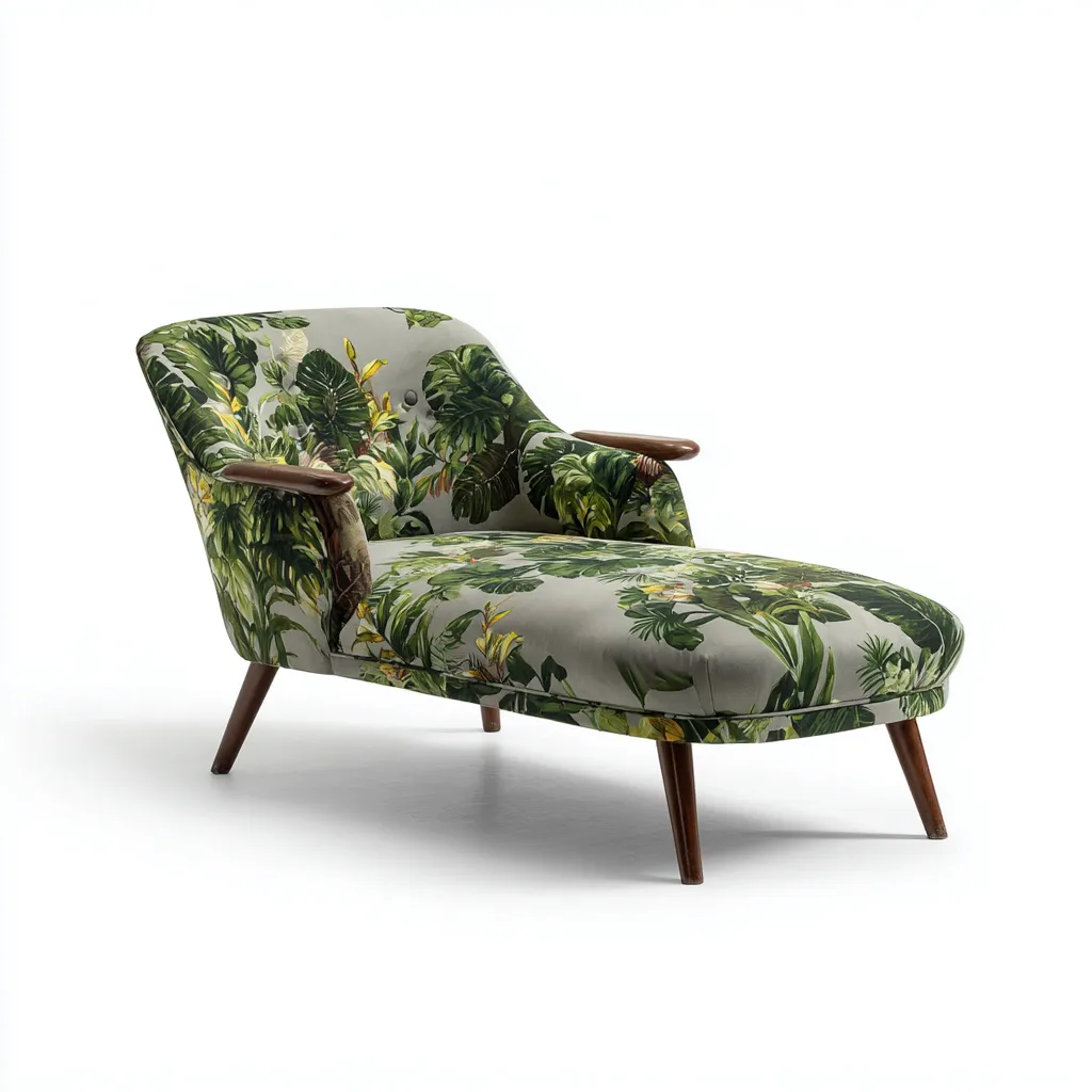 Chaise longue tessuto/legno 165x75x88 cm – verde – design moderno-Nestgonest