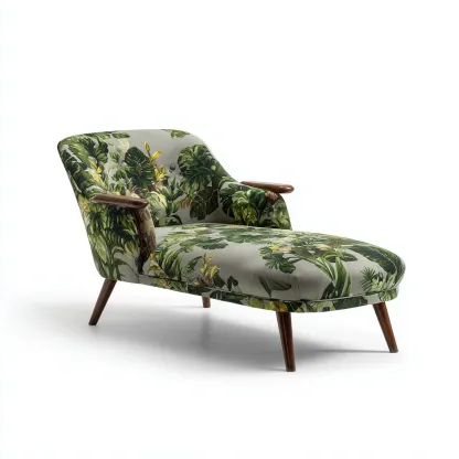 Chaise longue tessuto/legno 165x75x88 cm – verde – design moderno-Nestgonest