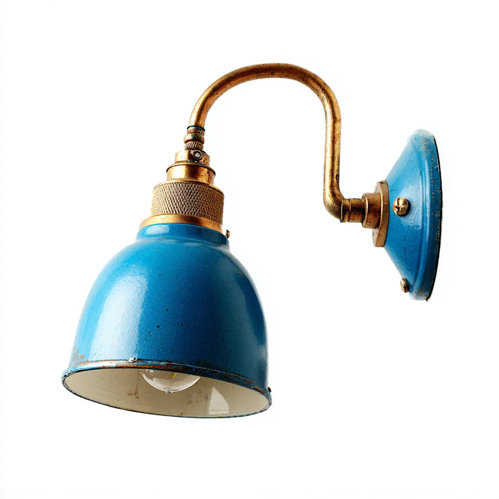 Applique Metallo 22x16x28 cm – Azzurro – Stile vintage-Nestgonest