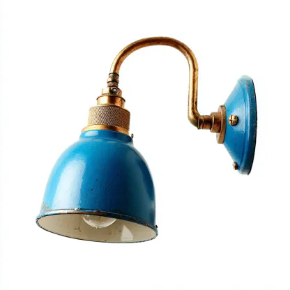 Applique Metallo 22x16x28 cm – Azzurro – Stile vintage-Nestgonest