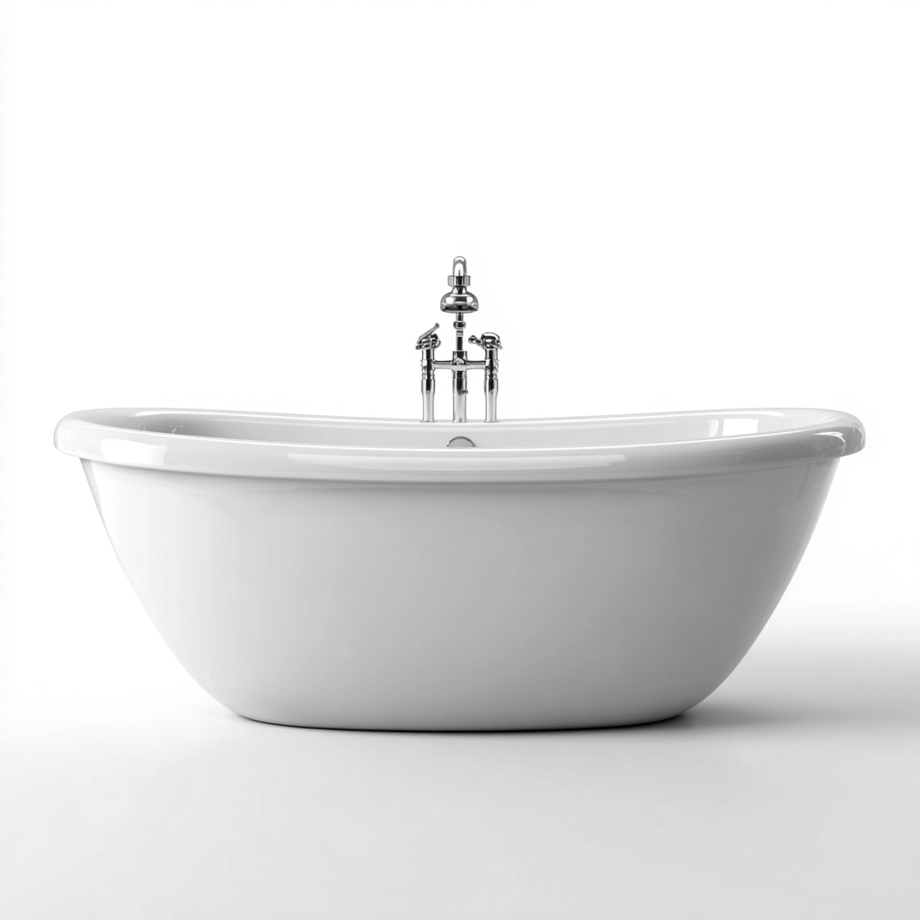 Vasca da bagno autoportante in acrilico 168×78 cm – bianco – adatta al bagno – stile classico-Nestgonest