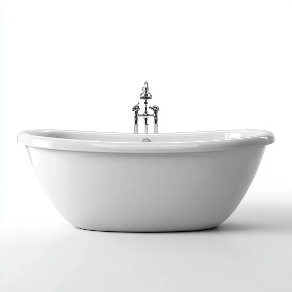 Vasca da bagno autoportante in acrilico 168×78 cm – bianco – adatta al bagno – stile classico-Nestgonest