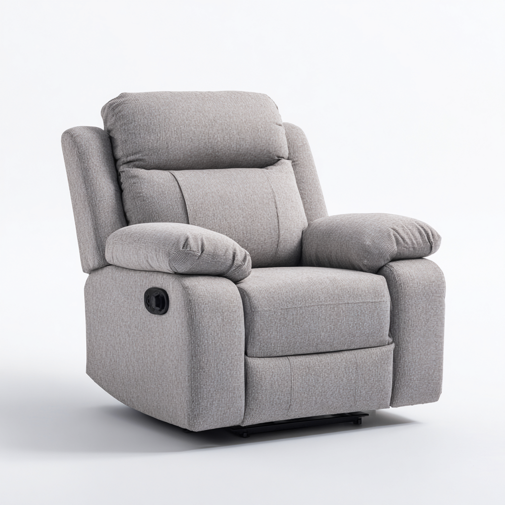 Poltrona reclinabile Tessuto 100x95x105 cm – Grigio – Design ergonomico-Nestgonest