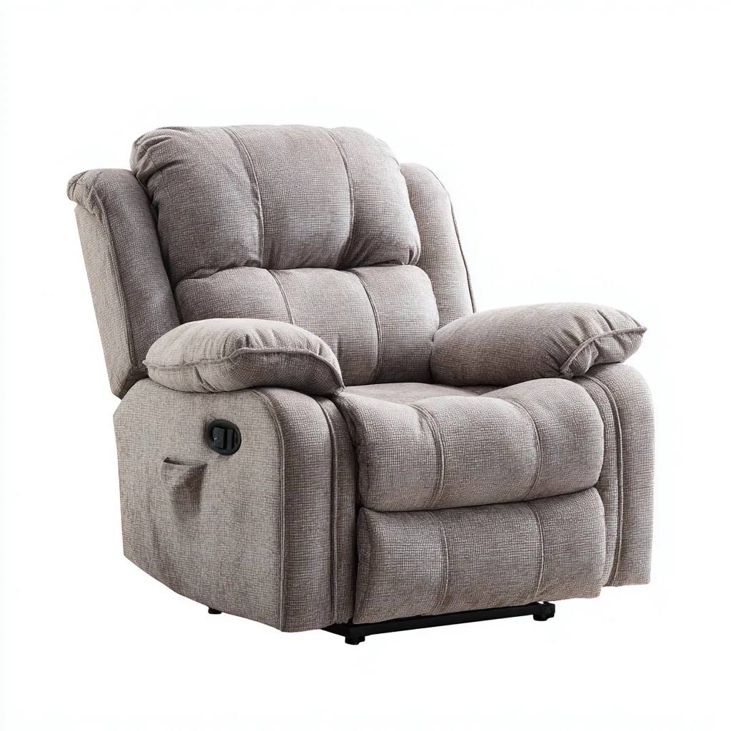 Poltrona reclinabile Tessuto 100x95x105 cm – Beige – Design ergonomico-Nestgonest