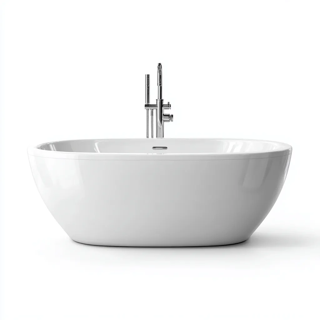 Vasca da bagno acrilica 170×80 cm – bianco – adatta al bagno – design moderno-Nestgonest