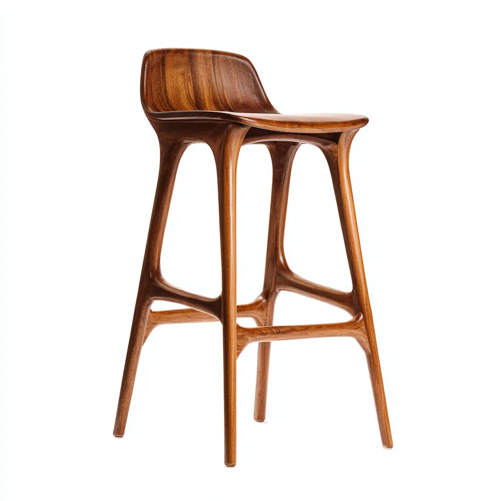 Sgabello da bar legno massello 46×44×98 cm – marrone – design contemporaneo-Nestgonest