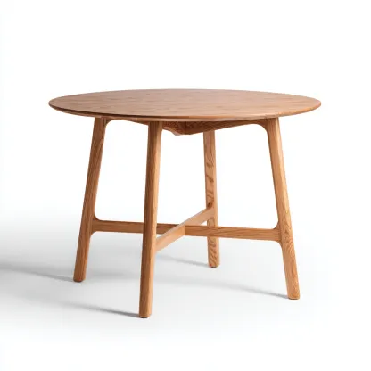 Tavolo da pranzo Legno massello 115x115x75 cm – Legno chiaro – Design moderno-Nestgonest