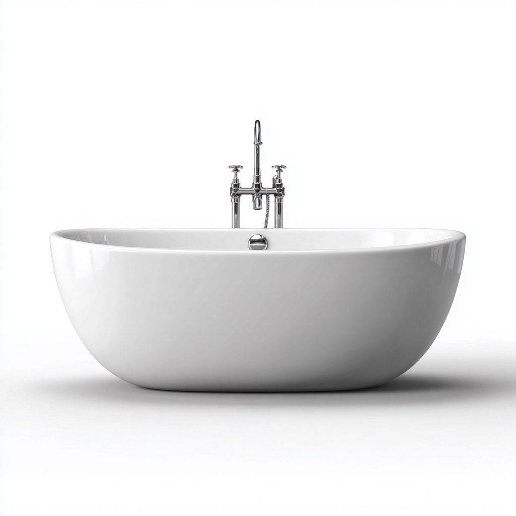 Vasca da bagno autoportante in acrilico 170×75 cm – bianco – adatta al bagno – design moderno-Nestgonest