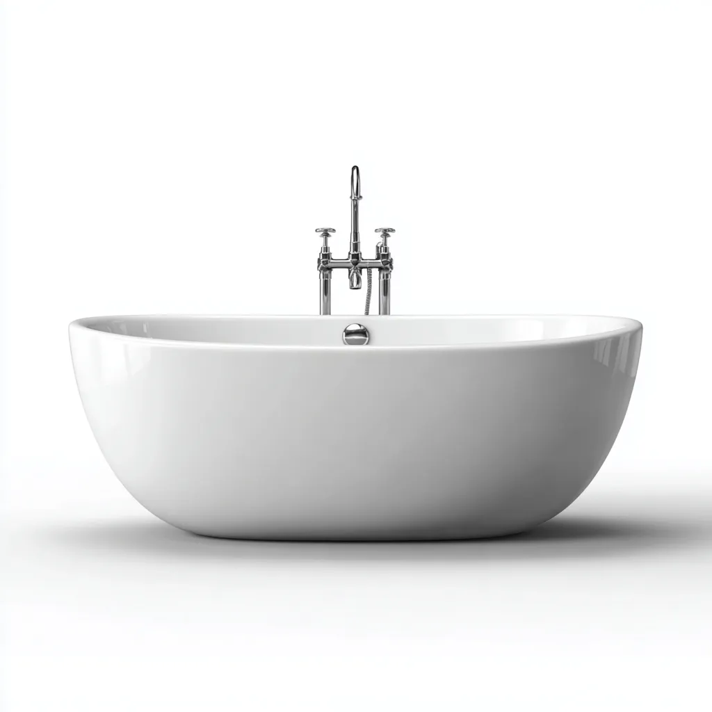 Vasca da bagno autoportante in acrilico 170×75 cm – bianco – adatta al bagno – design moderno-Nestgonest