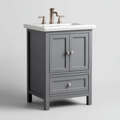Mobile lavabo in legno 55×45 cm – grigio – con lavabo integrato – design compatto-Nestgonest