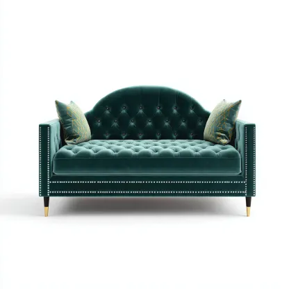 Divano letto in velluto 165×80 cm – verde – adatto alla camera da letto – stile classico-Nestgonest