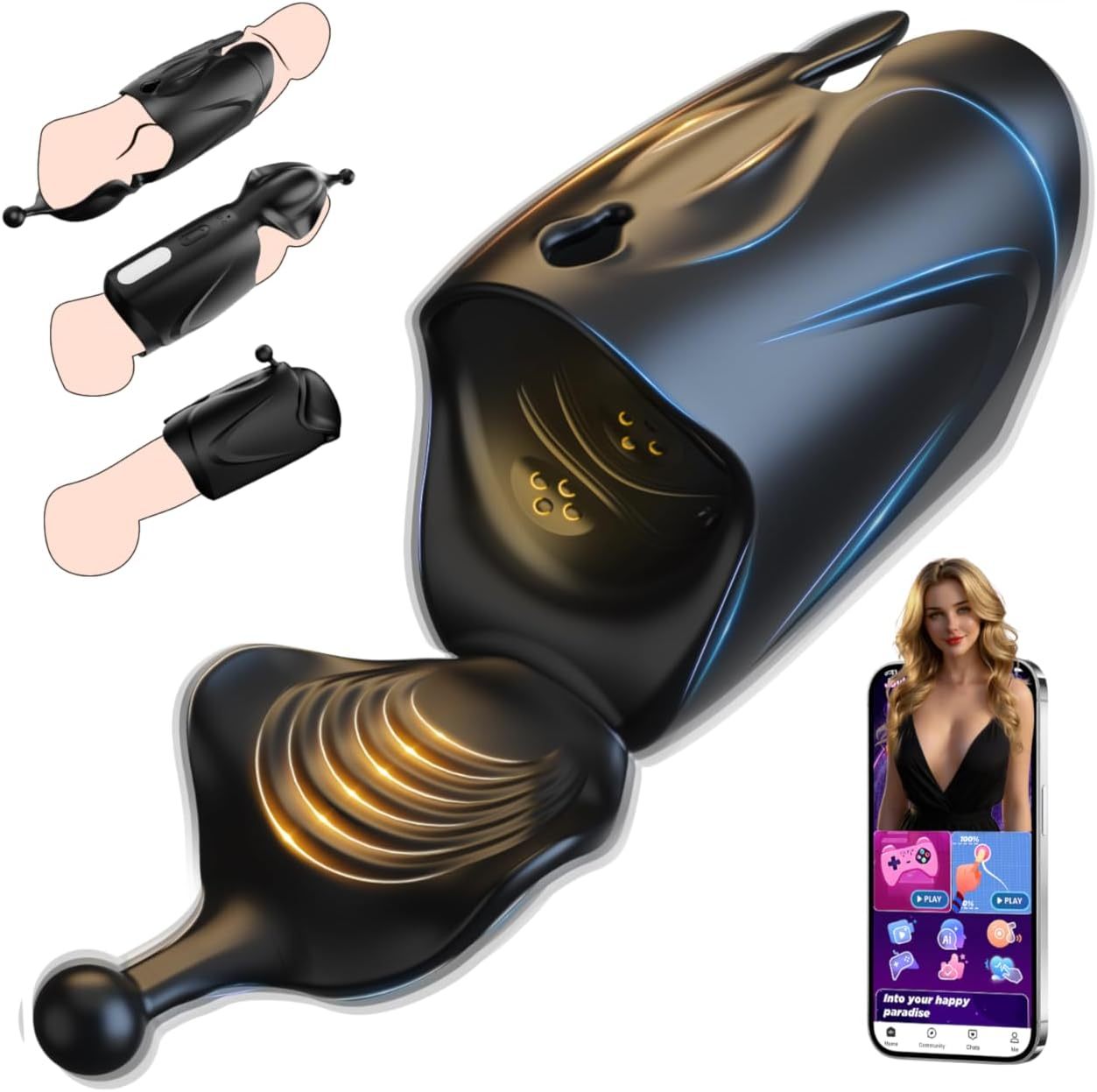 🔥Tagnaff Men's Hand-Free Vibrator, Multiple Wearing Options, Vibrator Set, Penis Stimulator Sex Toy