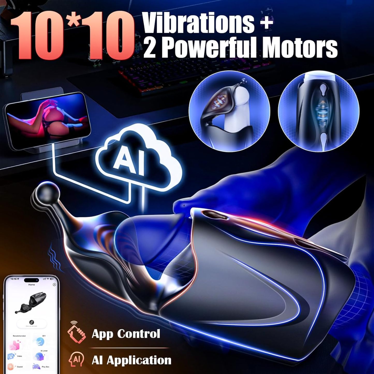 🔥Littls™ Men's Hand-Free Vibrator, Multiple Wearing Options, Vibrator Set, Penis Stimulator Sex Toy