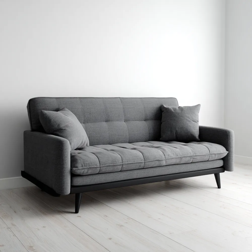 Divano due posti in tessuto 150x85x80 cm – Grigio Scuro – Design Moderno-Livoravita