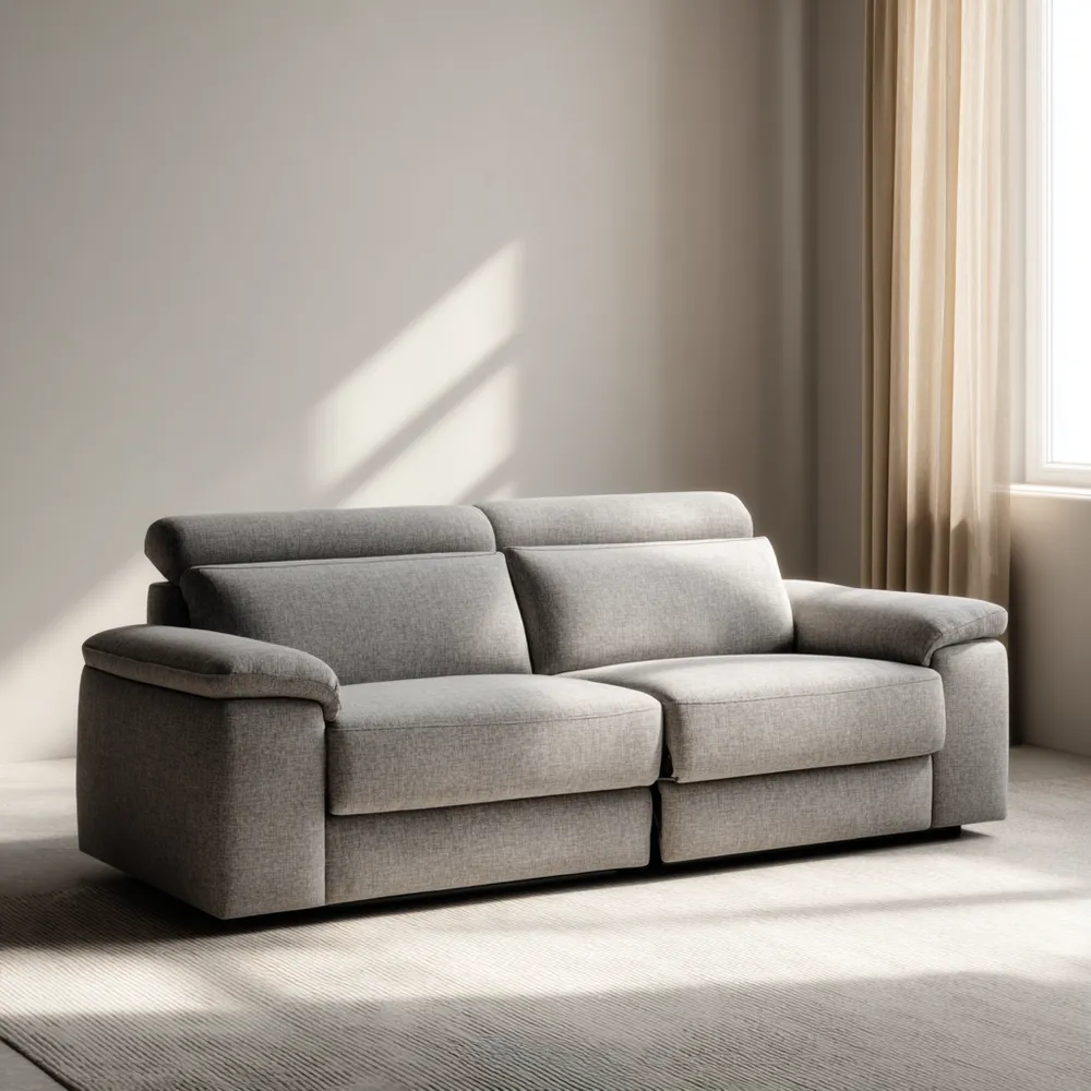 Divano due posti 180x85x90 cm - Grigio Chiaro - Design Moderno-Livoravita