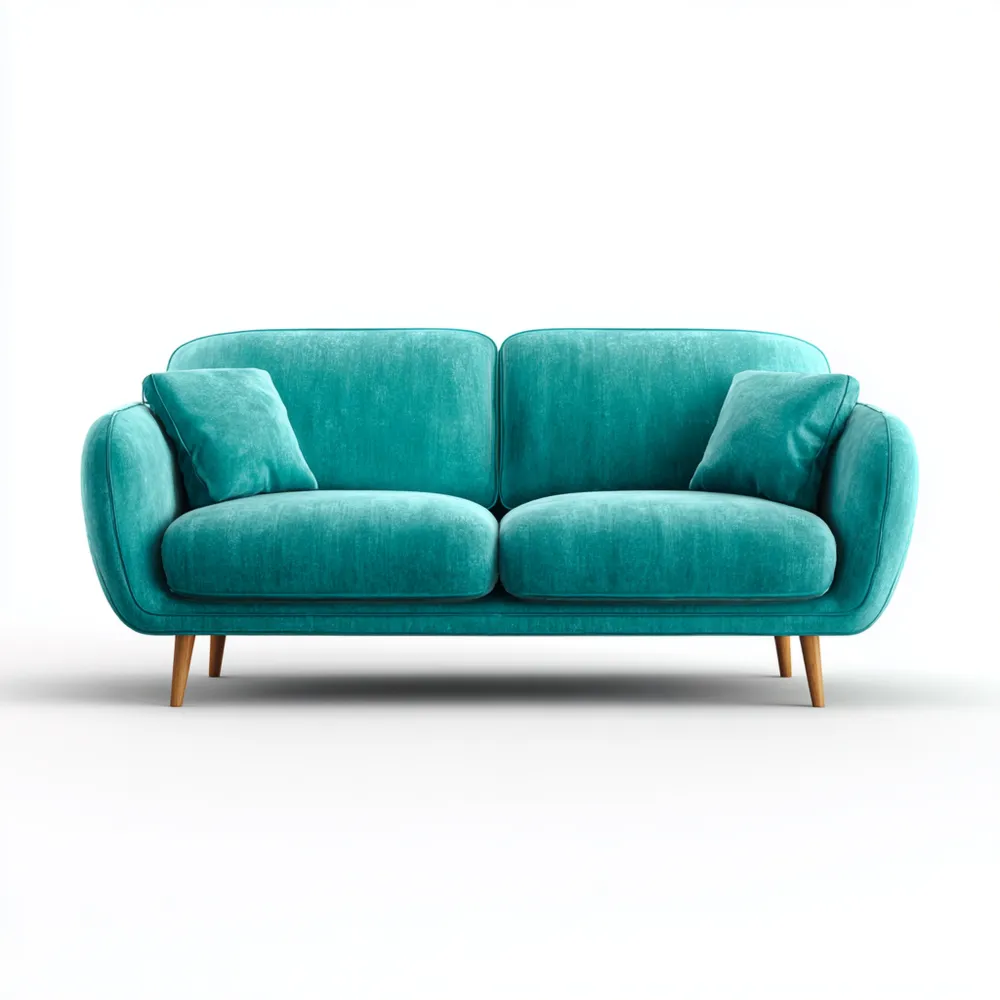 Divano due posti in tessuto 150x85x90 cm – Turchese – Design moderno-Livoravita