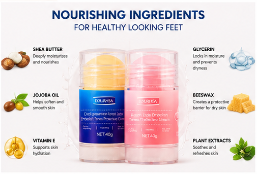 Foot Care Cream - Prevents cracking, moisturizes, nourishes, and softens.