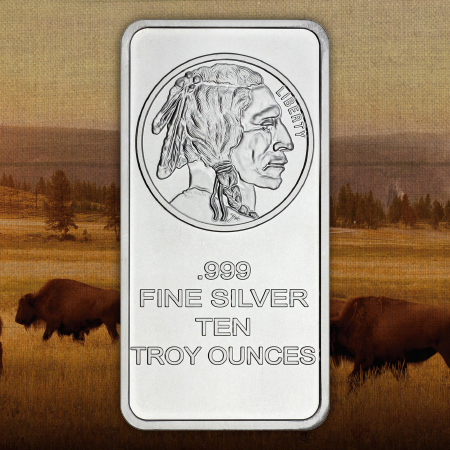Last Day 69% OFF🔥10 oz SilverTowne Buffalo Silver Bar