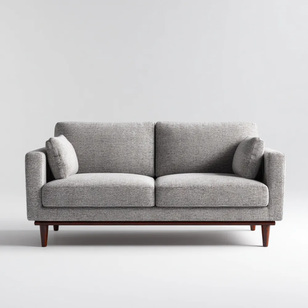 Canapé 2 places 140x85x75 cm – Gris – Design Moderne