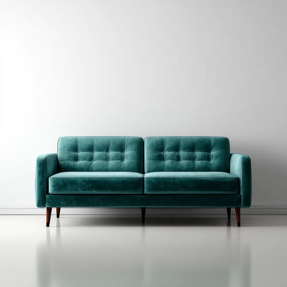 Canapé 2 places Velours 140x80x85 cm - Vert Design Moderne