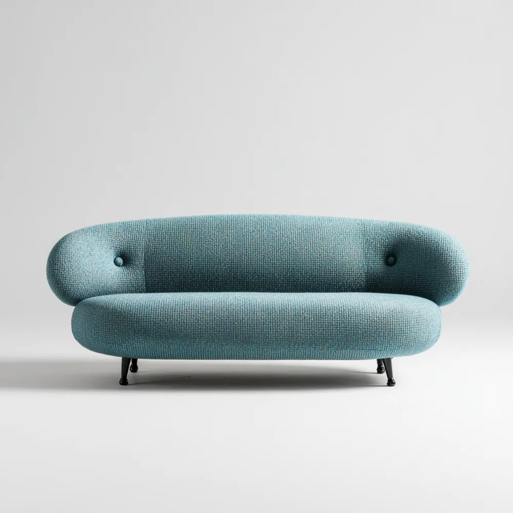 Canapé 2 places Tissu 180x90x85 cm – Bleu – Design Moderne