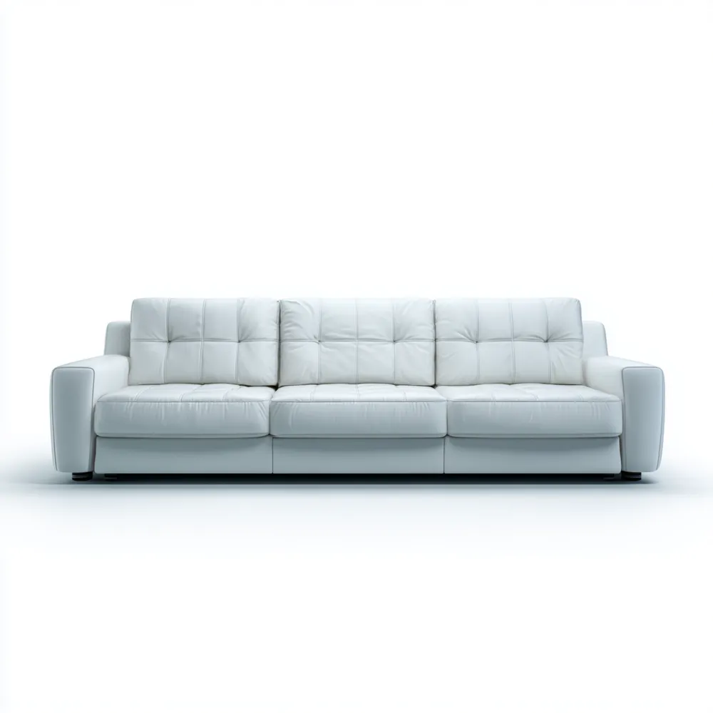 3-Sitzer-Sofa Leder 200x90x85 cm – Weiß – Modernes Design-Dwellinora