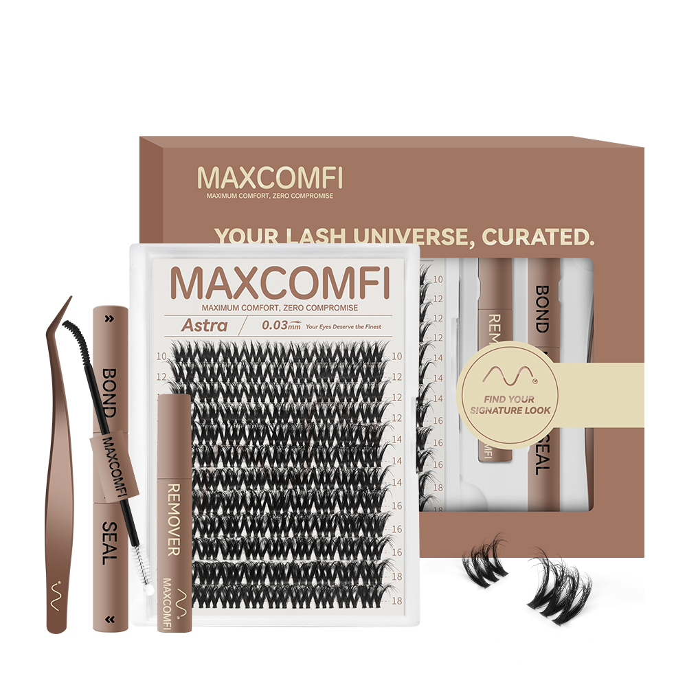 MAXCOMFI Astra | ZEROFEEL Wispy Invisible Cluster Lash Kit