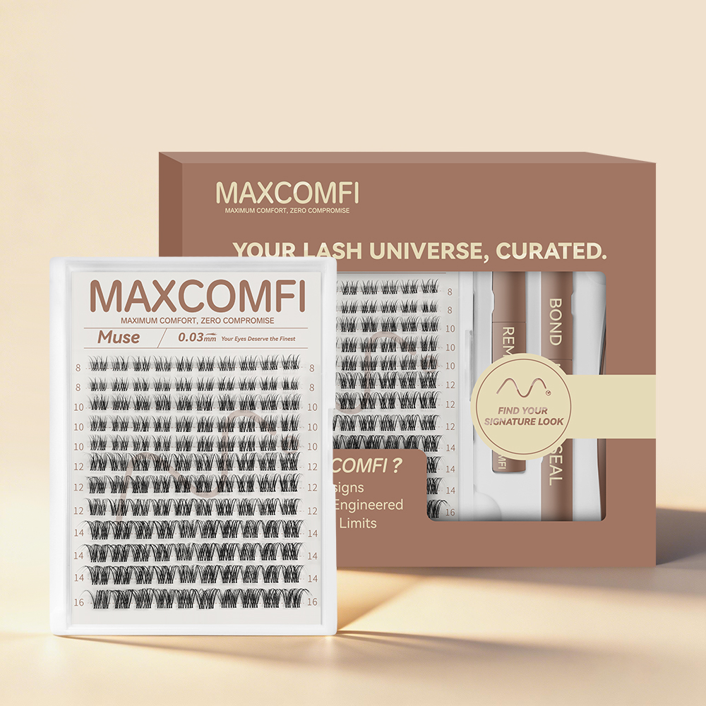 MAXCOMFI Muse | ZEROFEEL™ Featherlight Volume Cluster Lash Kit